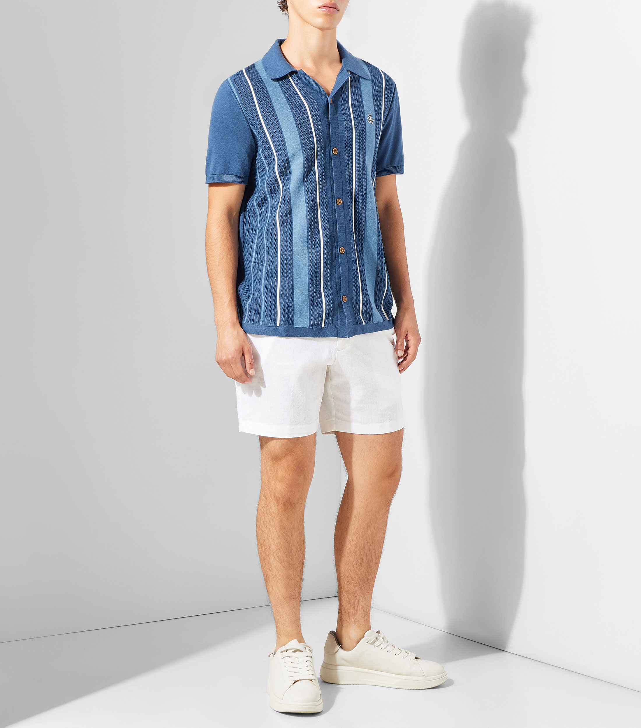 Camisa lisa manga corta Hombre